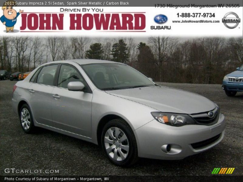 Spark Silver Metallic / Carbon Black 2011 Subaru Impreza 2.5i Sedan