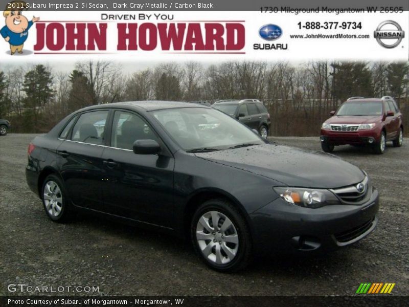 Dark Gray Metallic / Carbon Black 2011 Subaru Impreza 2.5i Sedan