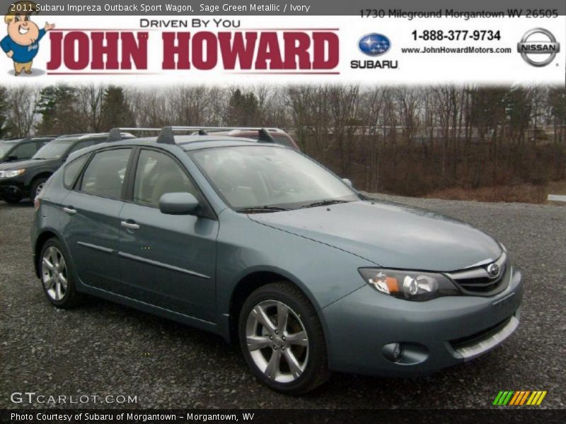 Sage Green Metallic / Ivory 2011 Subaru Impreza Outback Sport Wagon