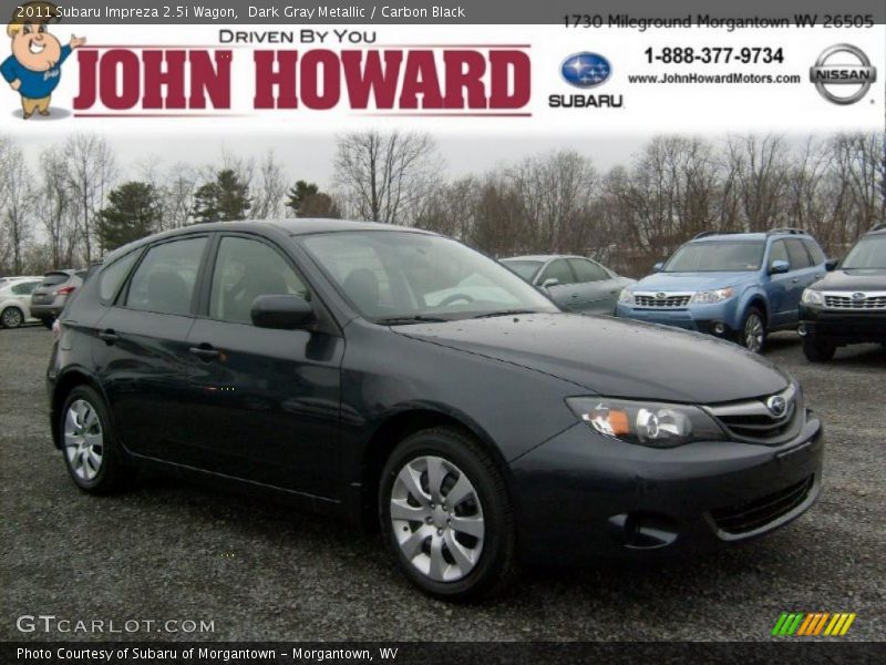 Dark Gray Metallic / Carbon Black 2011 Subaru Impreza 2.5i Wagon