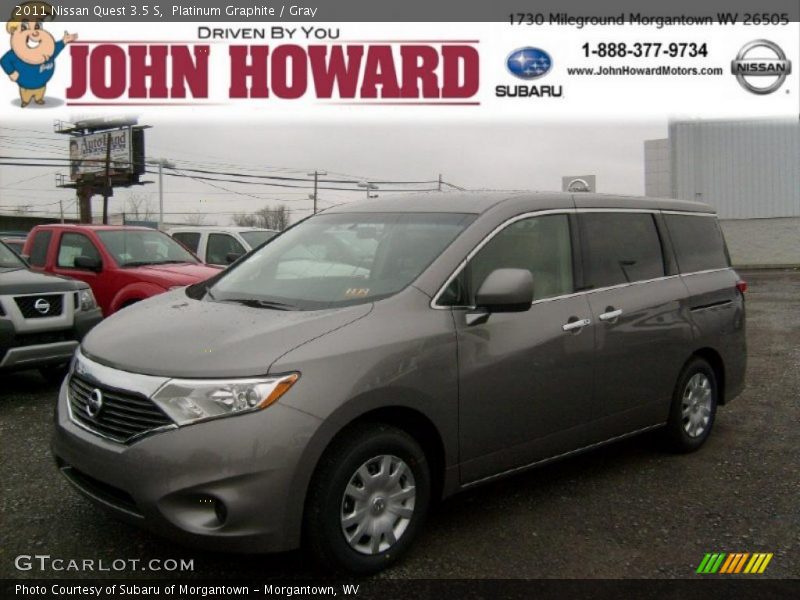 Platinum Graphite / Gray 2011 Nissan Quest 3.5 S