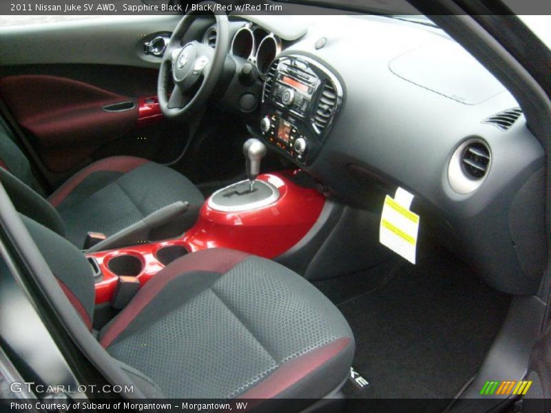  2011 Juke SV AWD Black/Red w/Red Trim Interior