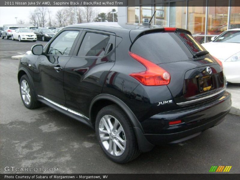 Sapphire Black / Black/Red w/Red Trim 2011 Nissan Juke SV AWD