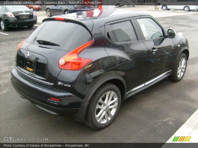 Sapphire Black / Black/Red w/Red Trim 2011 Nissan Juke SV AWD