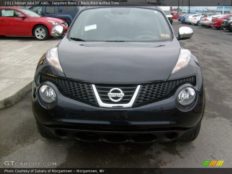 Sapphire Black / Black/Red w/Red Trim 2011 Nissan Juke SV AWD
