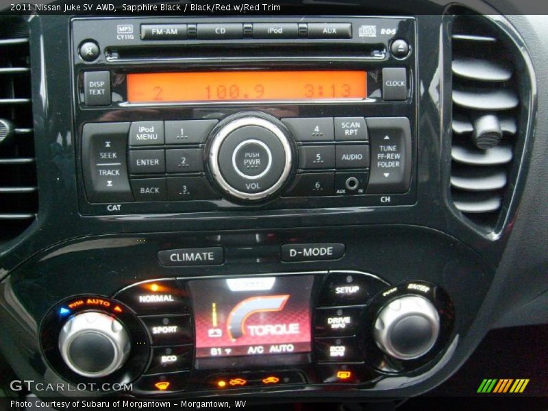 Sapphire Black / Black/Red w/Red Trim 2011 Nissan Juke SV AWD