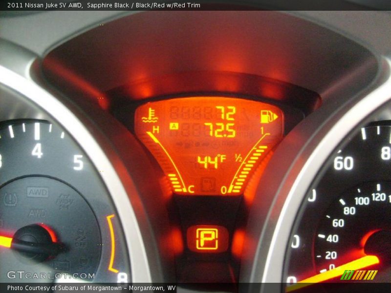 Sapphire Black / Black/Red w/Red Trim 2011 Nissan Juke SV AWD