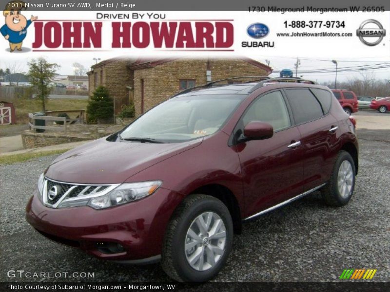 Merlot / Beige 2011 Nissan Murano SV AWD