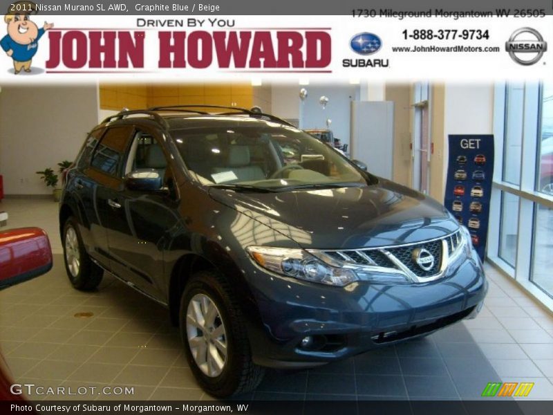 Graphite Blue / Beige 2011 Nissan Murano SL AWD