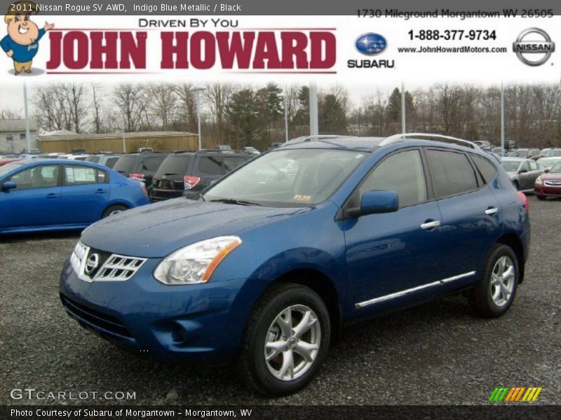 Indigo Blue Metallic / Black 2011 Nissan Rogue SV AWD