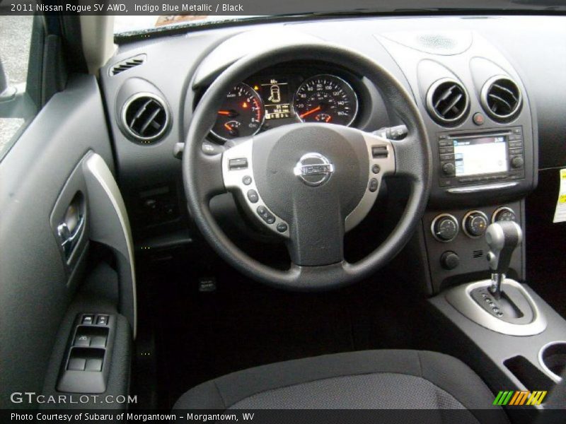 Indigo Blue Metallic / Black 2011 Nissan Rogue SV AWD