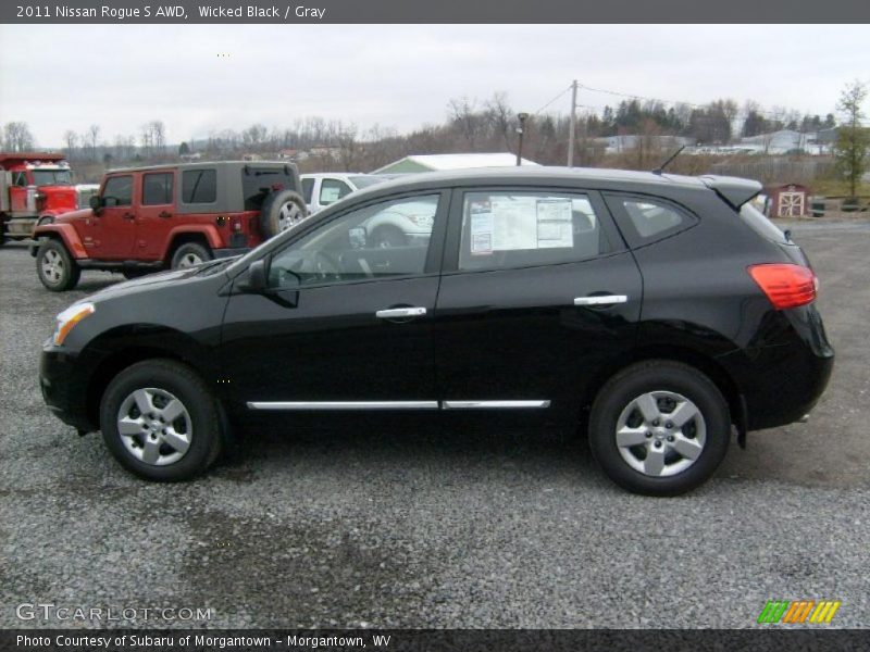 Wicked Black / Gray 2011 Nissan Rogue S AWD