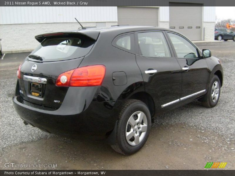 Wicked Black / Gray 2011 Nissan Rogue S AWD