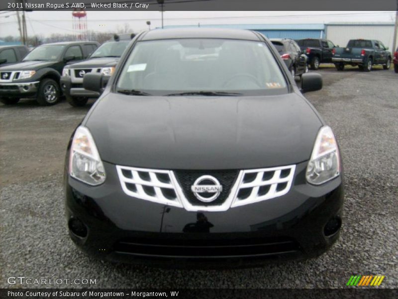 Wicked Black / Gray 2011 Nissan Rogue S AWD