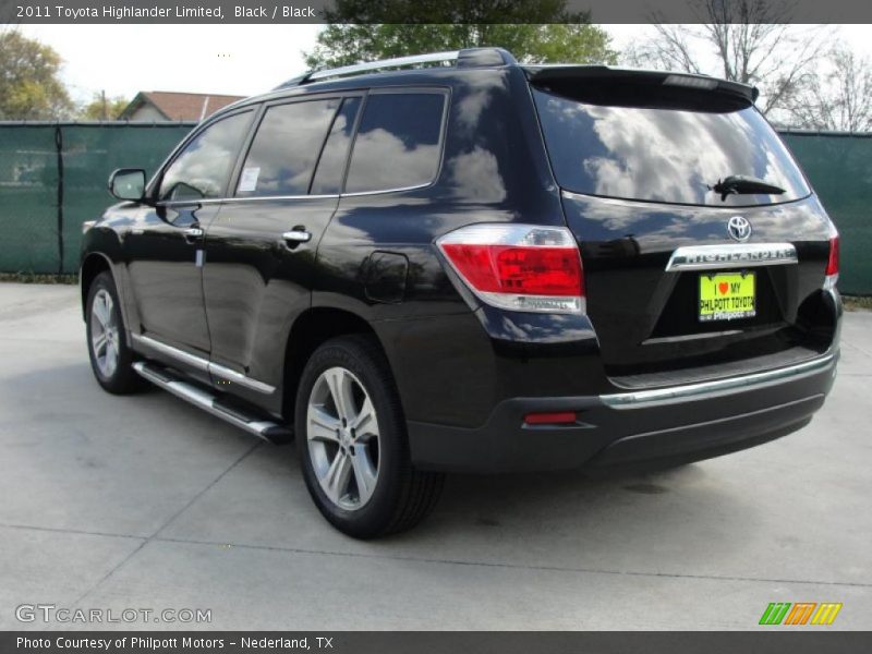 Black / Black 2011 Toyota Highlander Limited