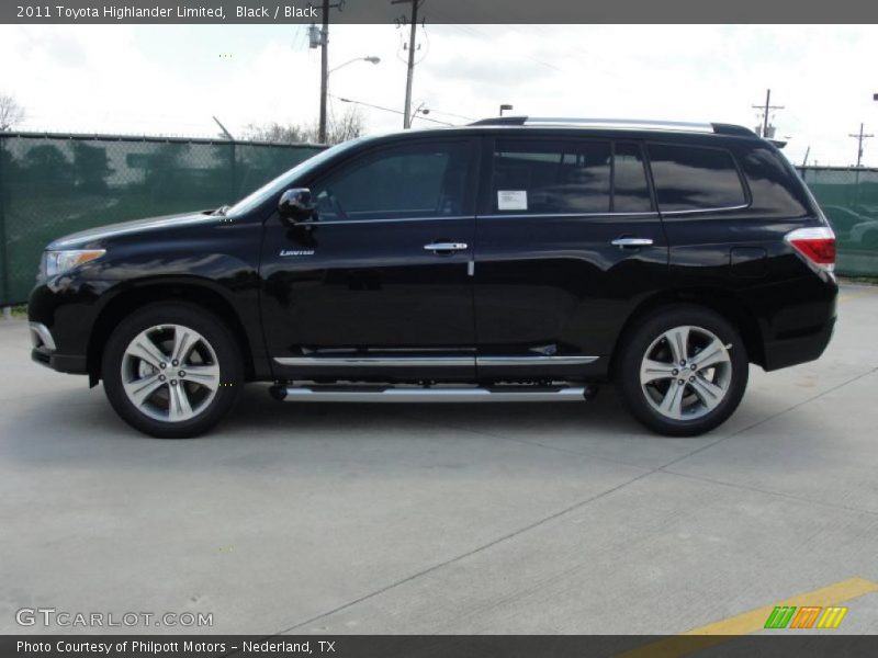 Black / Black 2011 Toyota Highlander Limited