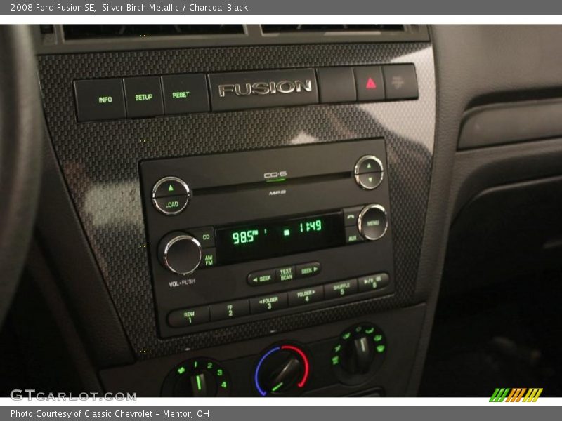 Silver Birch Metallic / Charcoal Black 2008 Ford Fusion SE
