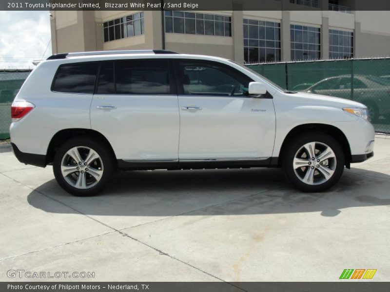 Blizzard White Pearl / Sand Beige 2011 Toyota Highlander Limited