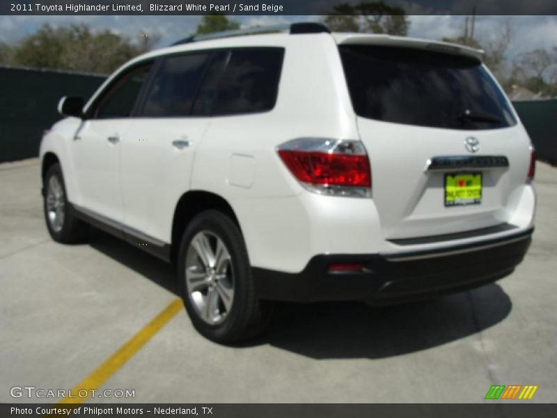 Blizzard White Pearl / Sand Beige 2011 Toyota Highlander Limited