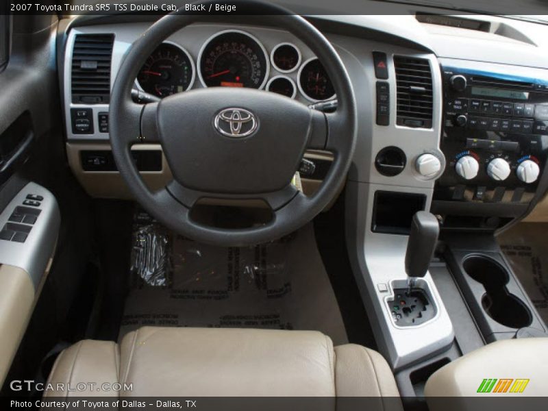 Black / Beige 2007 Toyota Tundra SR5 TSS Double Cab