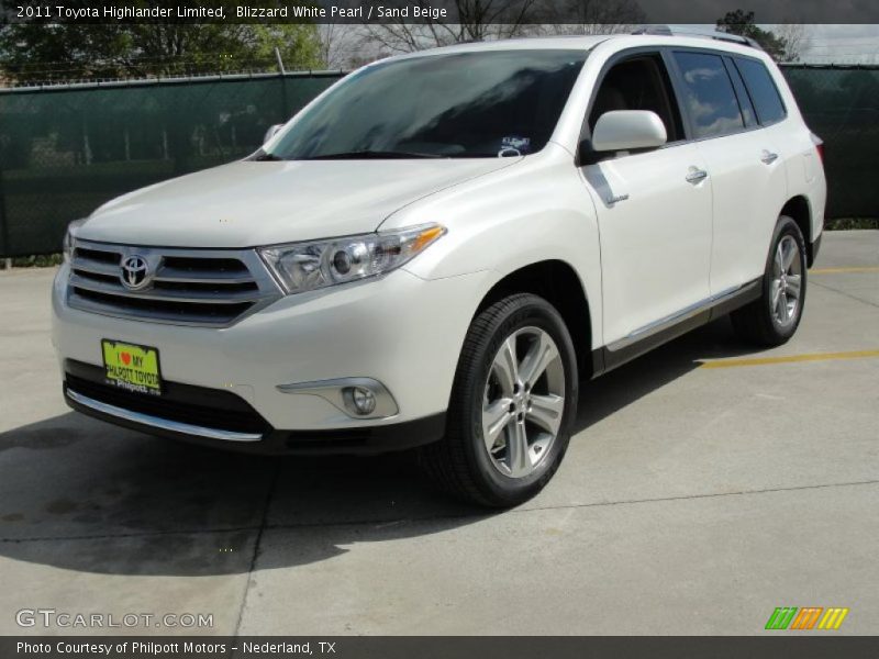Blizzard White Pearl / Sand Beige 2011 Toyota Highlander Limited