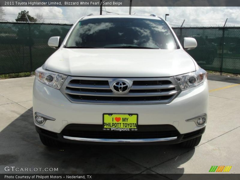 Blizzard White Pearl / Sand Beige 2011 Toyota Highlander Limited