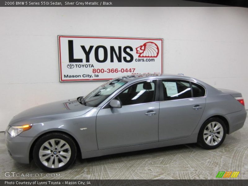 Silver Grey Metallic / Black 2006 BMW 5 Series 550i Sedan