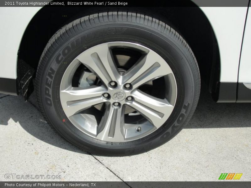 Blizzard White Pearl / Sand Beige 2011 Toyota Highlander Limited