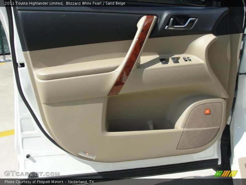 Blizzard White Pearl / Sand Beige 2011 Toyota Highlander Limited