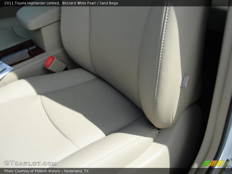 Blizzard White Pearl / Sand Beige 2011 Toyota Highlander Limited