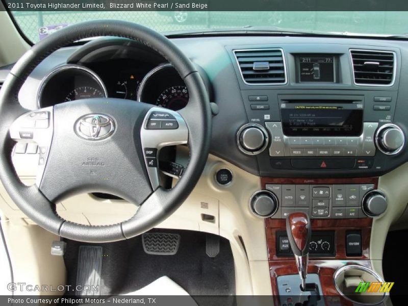 Blizzard White Pearl / Sand Beige 2011 Toyota Highlander Limited