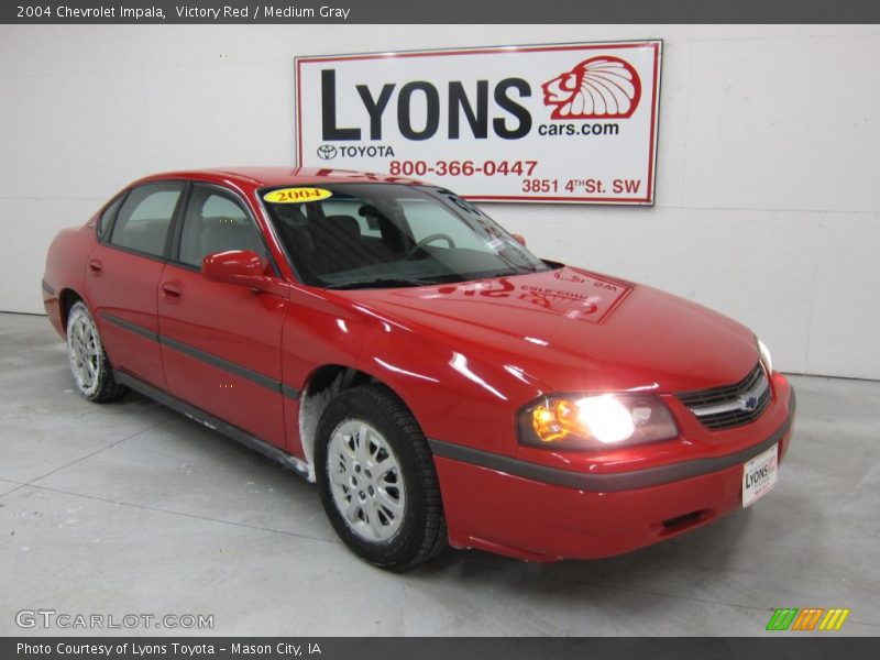 Victory Red / Medium Gray 2004 Chevrolet Impala