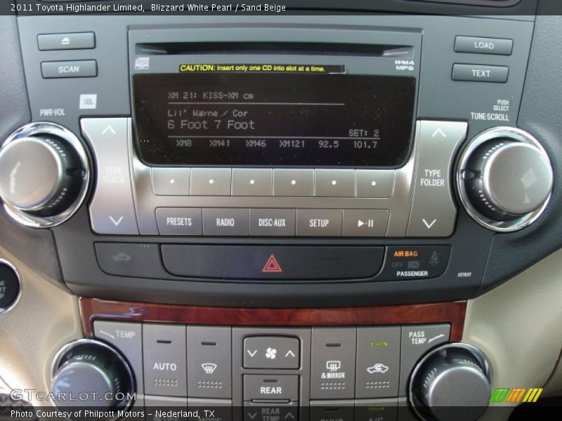 Blizzard White Pearl / Sand Beige 2011 Toyota Highlander Limited