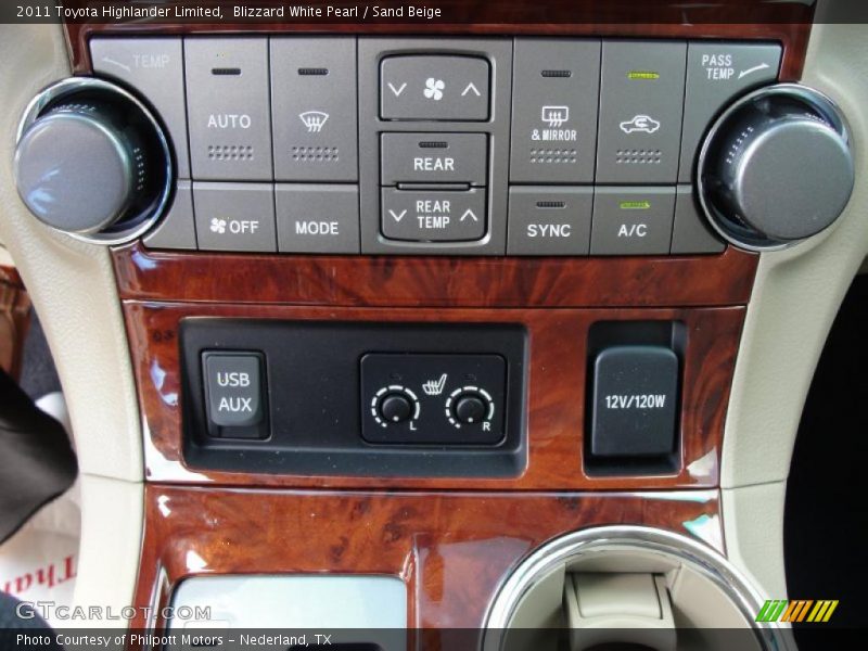 Blizzard White Pearl / Sand Beige 2011 Toyota Highlander Limited