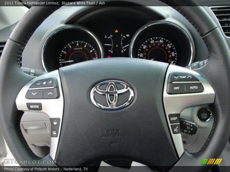 Blizzard White Pearl / Ash 2011 Toyota Highlander Limited