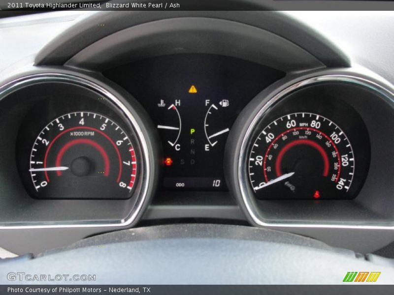 Blizzard White Pearl / Ash 2011 Toyota Highlander Limited