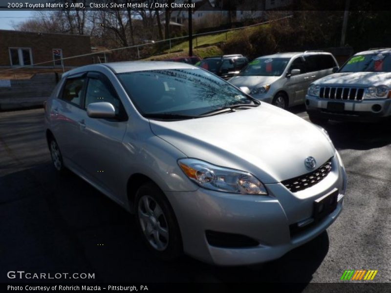 Classic Silver Metallic / Dark Charcoal 2009 Toyota Matrix S AWD