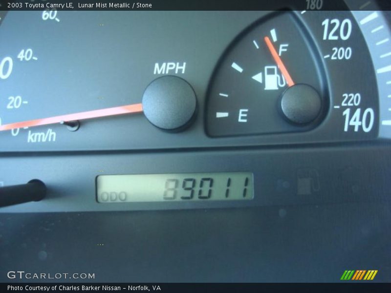 Lunar Mist Metallic / Stone 2003 Toyota Camry LE