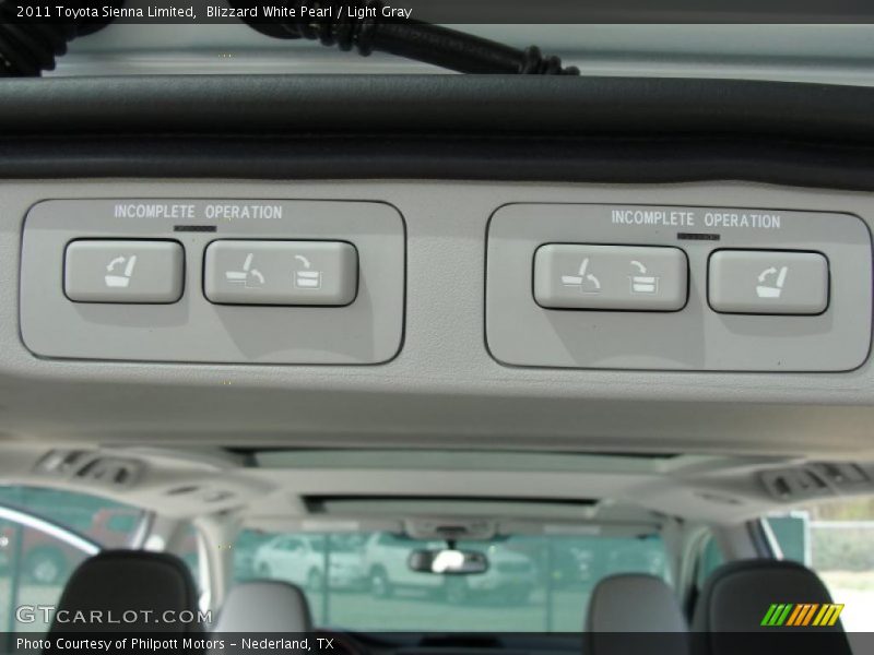 Blizzard White Pearl / Light Gray 2011 Toyota Sienna Limited