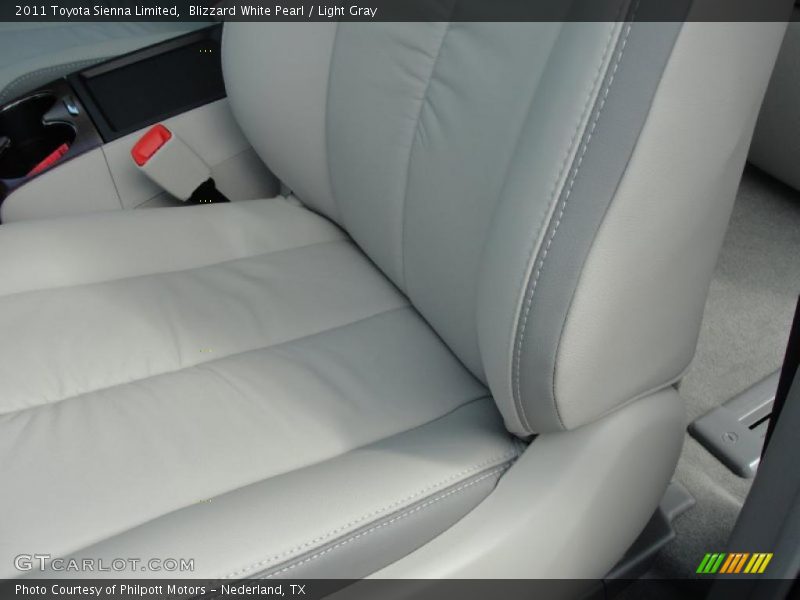 Blizzard White Pearl / Light Gray 2011 Toyota Sienna Limited