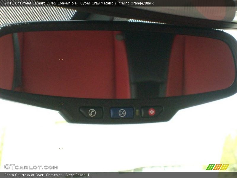 Cyber Gray Metallic / Inferno Orange/Black 2011 Chevrolet Camaro SS/RS Convertible
