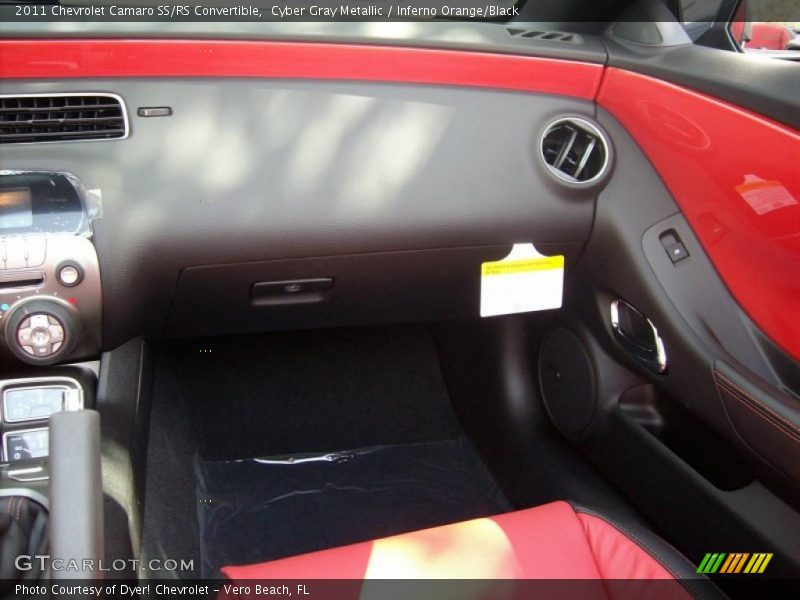Cyber Gray Metallic / Inferno Orange/Black 2011 Chevrolet Camaro SS/RS Convertible