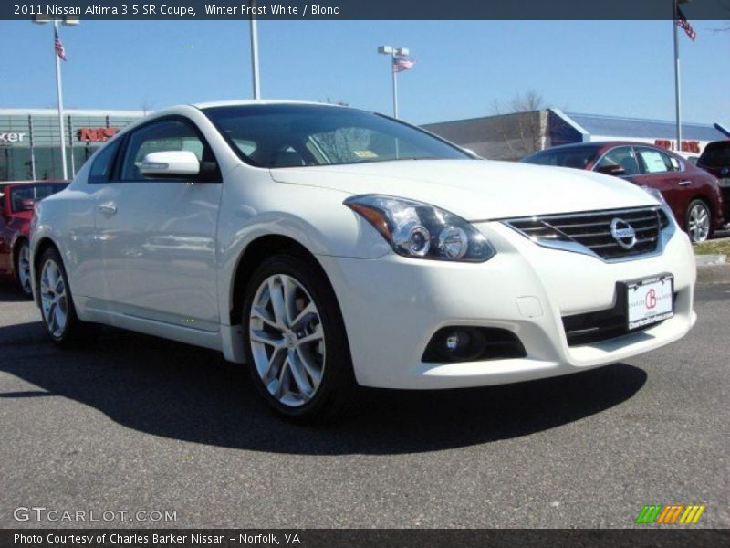 Winter Frost White / Blond 2011 Nissan Altima 3.5 SR Coupe