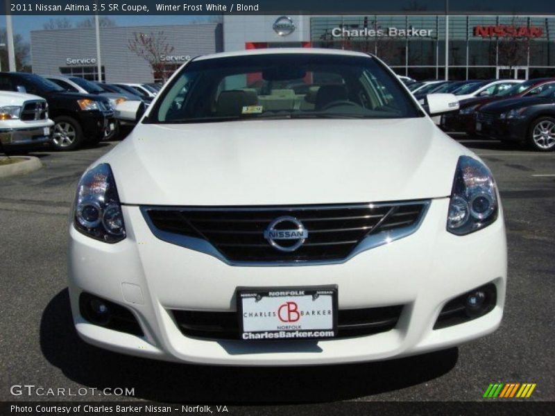 Winter Frost White / Blond 2011 Nissan Altima 3.5 SR Coupe