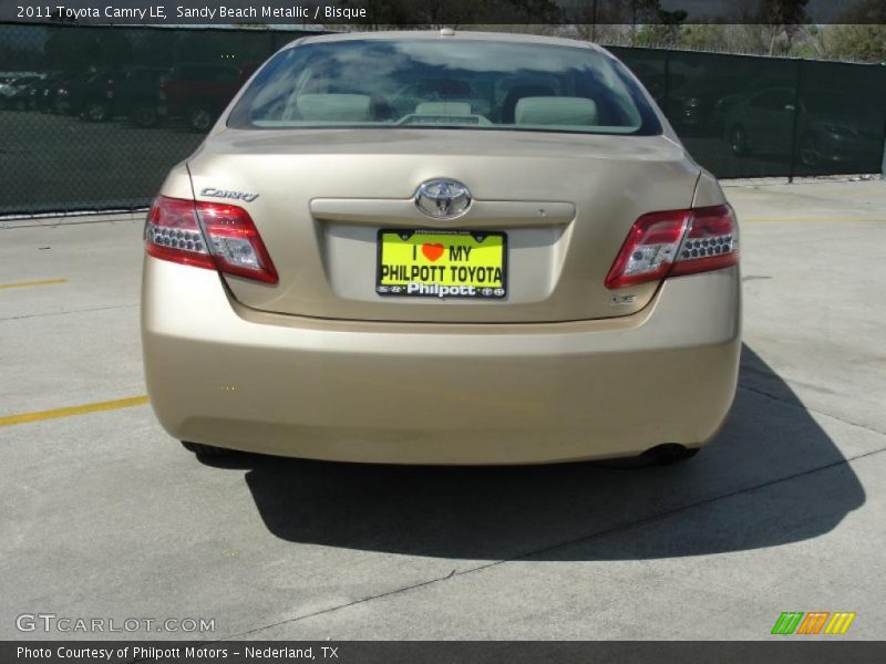 Sandy Beach Metallic / Bisque 2011 Toyota Camry LE