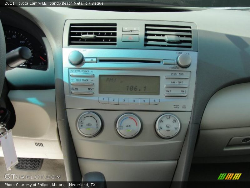 Sandy Beach Metallic / Bisque 2011 Toyota Camry LE