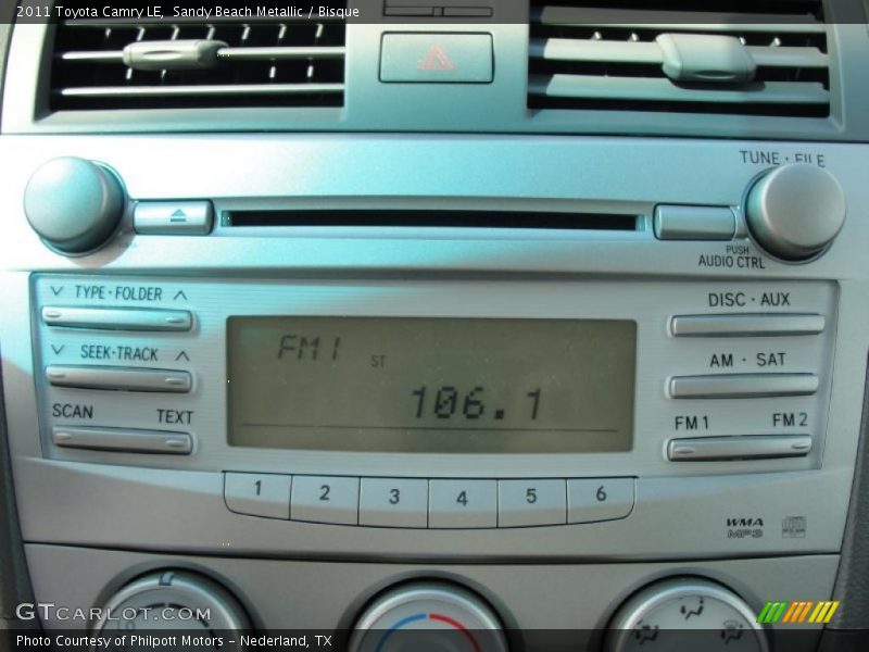 Sandy Beach Metallic / Bisque 2011 Toyota Camry LE