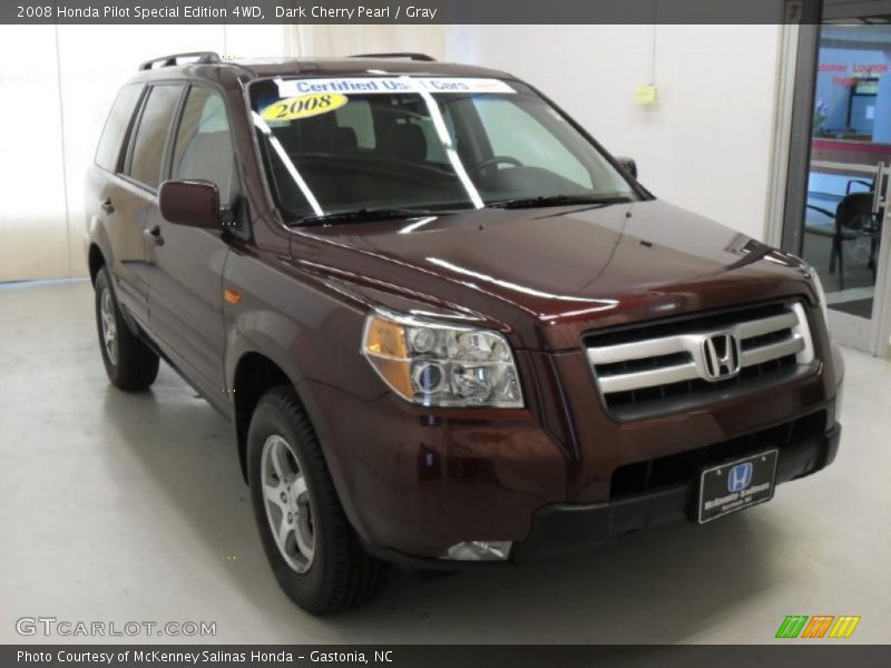 Dark Cherry Pearl / Gray 2008 Honda Pilot Special Edition 4WD