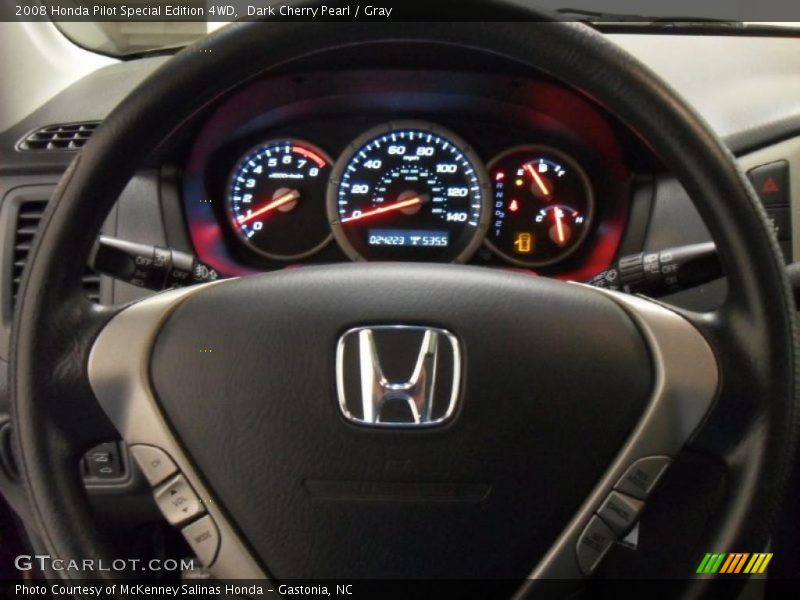 Dark Cherry Pearl / Gray 2008 Honda Pilot Special Edition 4WD