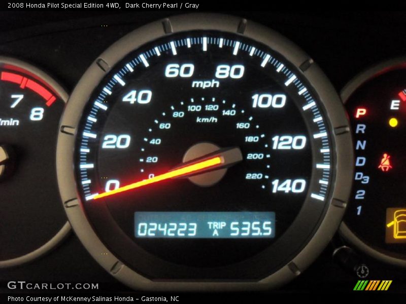 Dark Cherry Pearl / Gray 2008 Honda Pilot Special Edition 4WD
